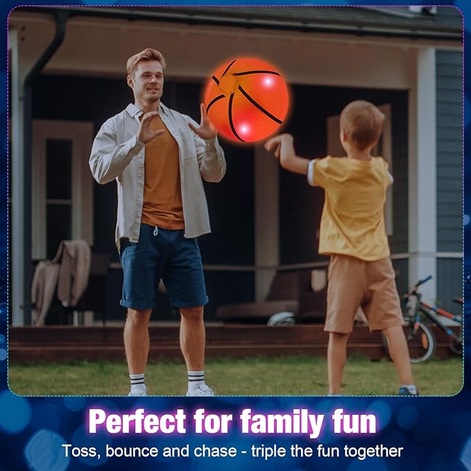 Zhanmai 10 Pcs Glow in The Dark Beach Balls Inflatable Basketball Light up Balls 9 Inch Beach Pool Toys Glow in The Dark Party Supplies for Summer Pool Party