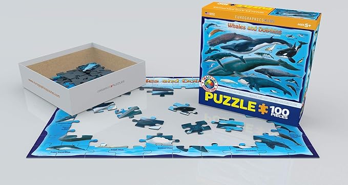 Whales & Dolphins 100 Piece Jigsaw Puzzle