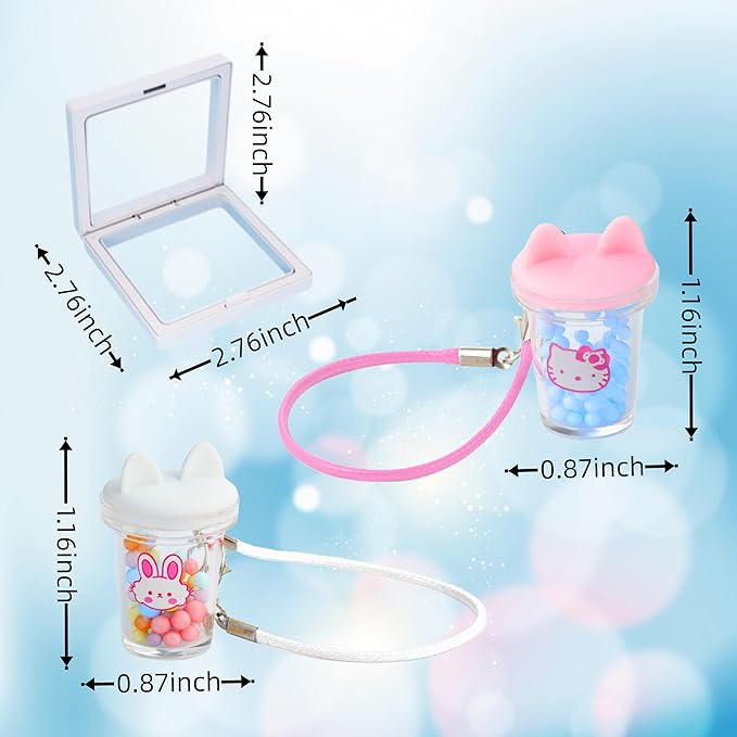 Doll Accessories for Labubu,2Pcs Cute Labubu Accessories Set,Including White and Pink Mini Labubu Cup,17cm Labubu Accessories(no Doll)