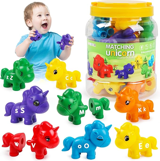 TSYAN Matching Letter Fine Motor Toys for Toddlers,ABC Alphabet Preschool Learning Activities Classroom Must Haves Sensory Sorting Educational Toy Sets for Kids Toddler 3 4 5 6 Years Old…