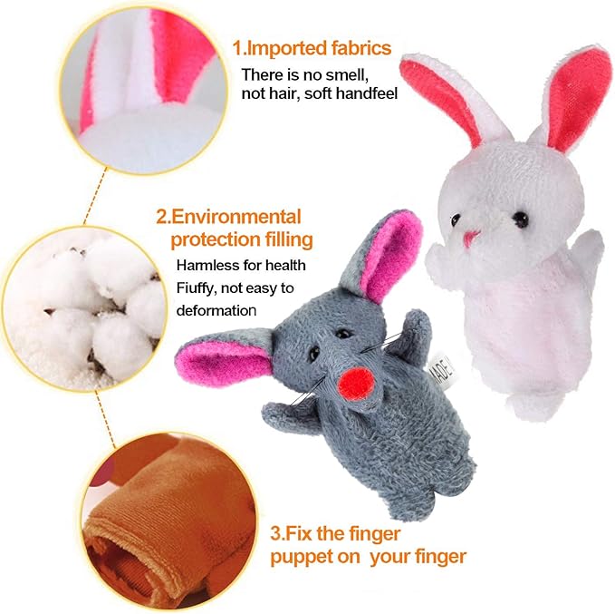 UMEELR Easter Fillable Eggs with Animals Finger Puppets, Basket Stuffers, Kids Party Favor School Classroom Rewards, Egg Hunt Filler 12 Pack