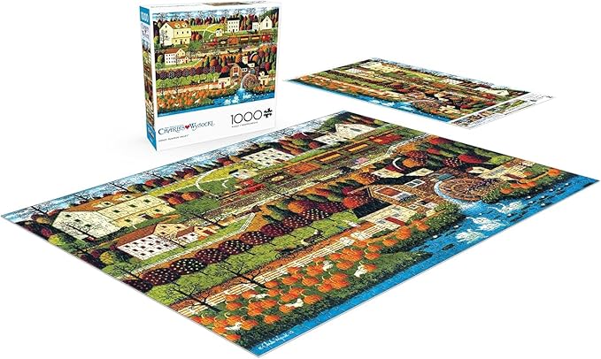 Buffalo Games – Charles Wysocki - Honey Pumpkin Valley - 1000 Piece Fall Jigsaw Puzzle - Festive Puzzle for Adults – Precision-Cut Pieces, Autumn Artwork and Hours of Relaxing Fun