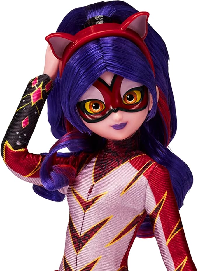 Miraculous Ladybug and Cat Noir Toys Fashion Doll | Articulated 26cm Doll with Accessories Kwami | Purple Tigress Figurine | Bandai Dolls