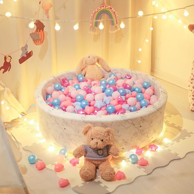 STARBOLO Star Ball Pit Balls for Toddlers -200pcs Phthalate Free BPA Free Crush Proof Play Balls for Play Tent Pool Playhouse Playpen Party Decoration.