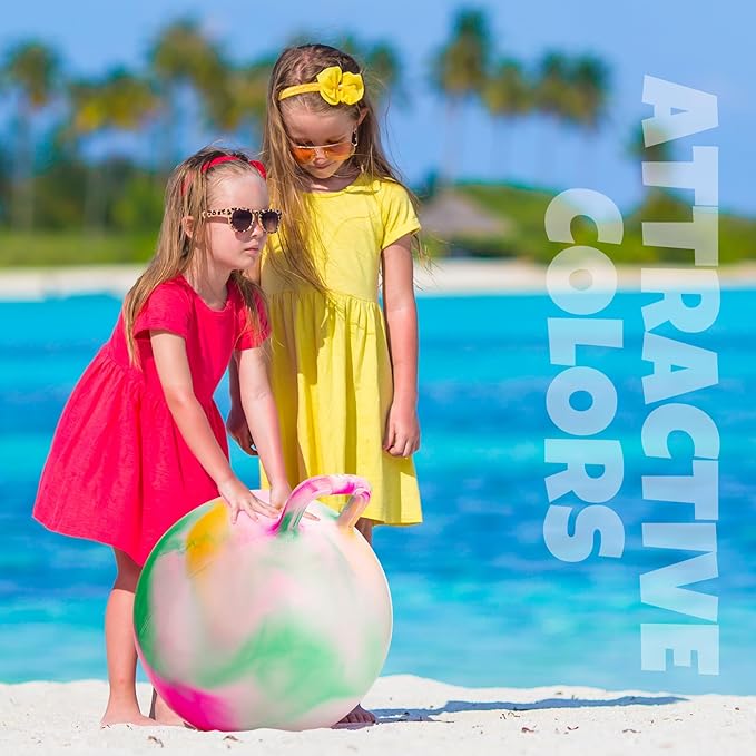 ZOOJOY Hopper Ball for Kids, 18 Inch Bouncy Ball with Handle, Clouds Girl Toys for Indoor Outdoor Active Play Hopping Ball, Easter Basket Stuffers Girls Boys Gifts for 3 4 5 6 7 8 Yr Old Balance Toys