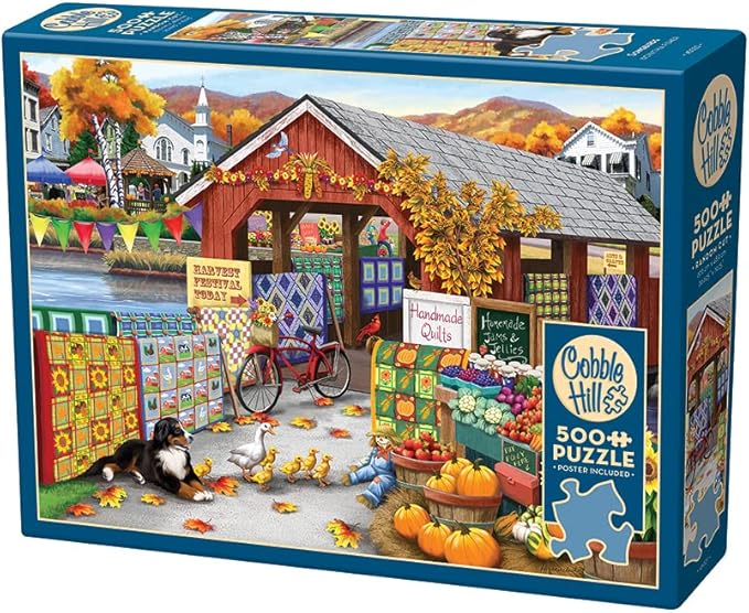 Cobble Hill 500 Piece Puzzle - Harvest Festival - Sample Poster Included