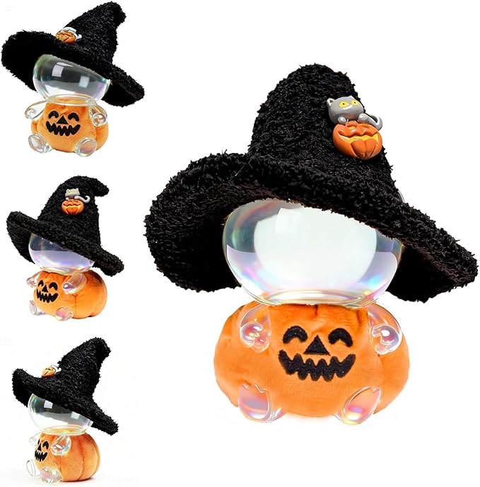 Halloween Pumpkin Costumes for 6.7 Inch (17cm) Dolls，Two-piece Set Includes a Black Witch hat and Pumpkin Overalls,It's Both Cute and Fun, Perfect for Collectors and Dress-Up
