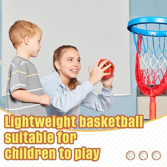 Sratte 30 Pieces Mini Inflatable Basketballs 4 Inches Small Kids Ball Toys Mini Basketballs for Kids Basketball Party Sports Game Hoops Beach Pool Supplies