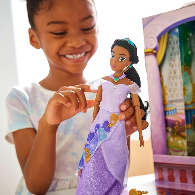 Disney Store Official Jasmine Story Doll - 11 Inches - Includes Coloring Book and Additional Dress, Princess Doll in Classic Outfit, Disney Princess Toys for Girls
