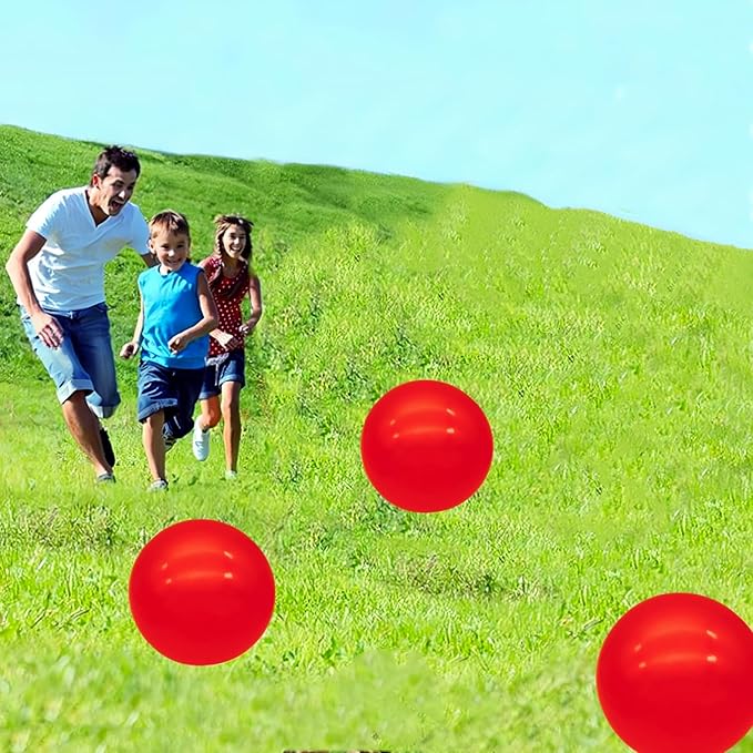 6 Pcs Playground Balls for Kids, 9 Inch Inflatable Bouncy Balls with Pump for Kickball, Dodgeballs, Indoor Outdoor Play Balls