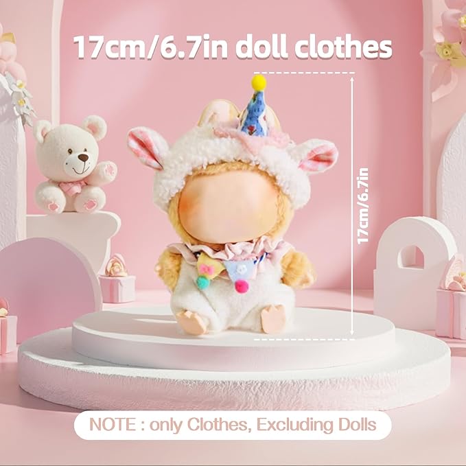6.7 Inch Doll Cute Clothing Set with Accessories The for Birthdays Christmas and More for Doll Lovers Style_10