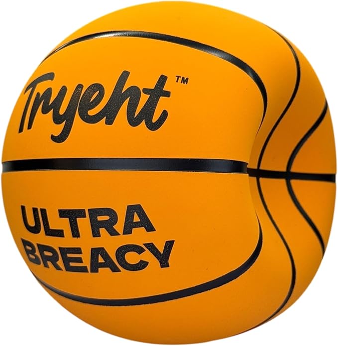Mini Basketball, 5-Inch Self-Inflating Rubber Ball – No Pump Needed, High-Bounce Breacy Ball for Indoor Mini Hoop & Outdoor Play (Orange)