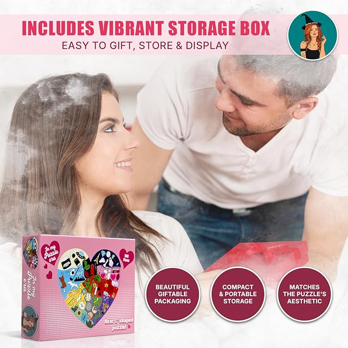 ERAS Puzzle Heart Shaped, Jigsaw Puzzles – Puzzles for Adults, Gift for Couples, Friends & Puzzle Lovers – Premium Quality Pieces (500 Pieces)