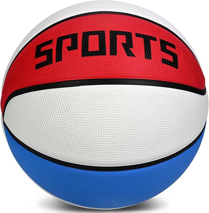 KUYOTQ Kids Youth Adult Size 3/4/5/6/7 (22/25.5/27.5/28.5/29.5") Basketball Premium Rubber or Faux Leather Basketball Indoor Outdoor Basketball for Boys Girls Womens Mens Basketball Gifts (Deflated)