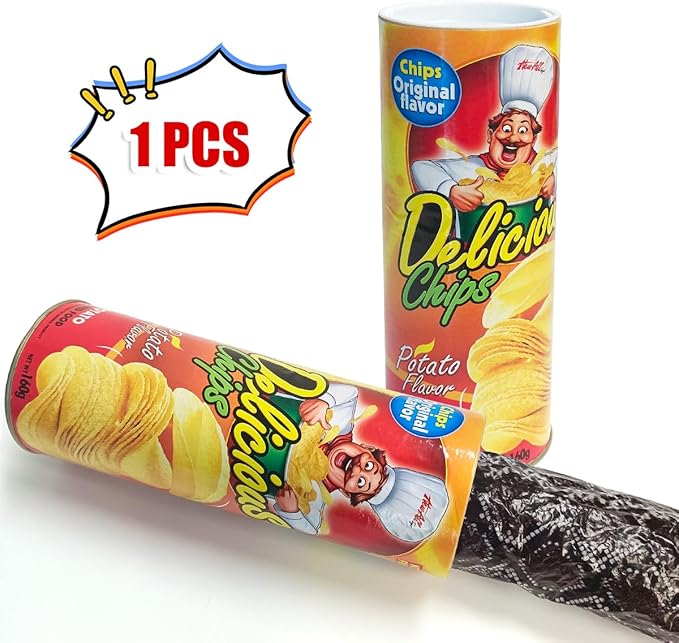 Blppldyci The Potato Chip Snake Can Jump Spring Toy Gift April Fool Day Halloween Party Decoration Jokes in A Gag Prank Large Size (Potato Chip Style)(1pcs)