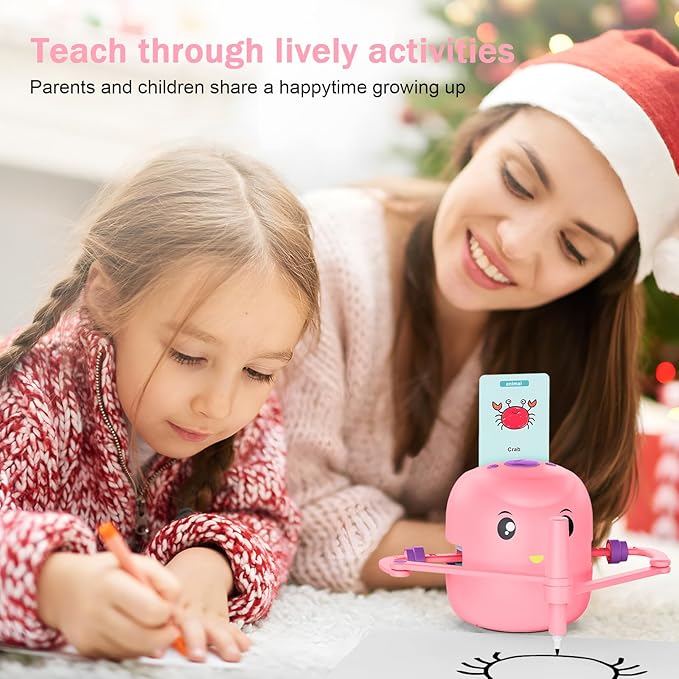 Smart Drawing Robot for Kids,Montessori Educational Painting Toy for 5+ with Voice Interaction&16 Color Pens,Magic Drawing Robot with 150 Learning Word Cards ,Ideal Gift for 5+ Year Old Boys Girls