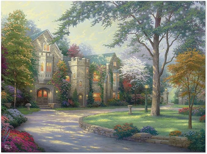 Buffalo Games Sapphire Select – Thomas Kinkade Beyond Summer Gate 1000 Piece Jigsaw Puzzle | Premium Blue Board