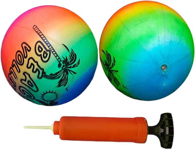 Soft Sports Balls Set for Kids Various Size of Soccer Ball, Basketball, Football,Tennis Ball,Volleyball with Hand Pump