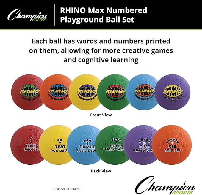 Champion Sports Rhino Max Playground Ball Sets - Available in Mulitple Activity Styles