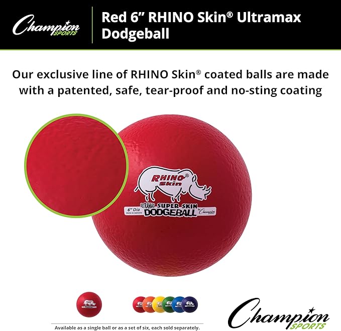 Champion Sports Rhino Skin Ultramax Dodgeballs