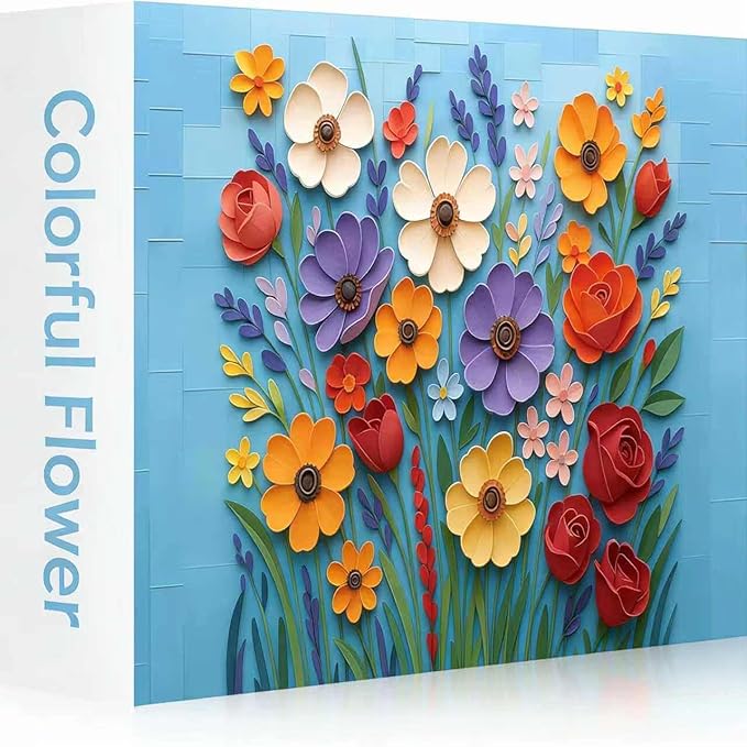 Flower Jigsaw Puzzles for Adults 1000 Pieces,Mosaic Flower Puzzle,Impossible Puzzle, Nature Plant Puzzle, Spring Floral, Interlock Perfectly No Dust,Home Decor,Gifts for Friend Parents(27.5x19.6 in)