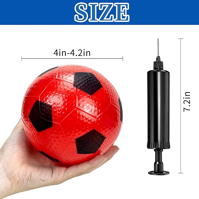 12 Pack Mini Soccer Balls for Kids, 4'' Inflatable Mini Balls for Indoor Outdoor Games, Small Soccer Ball for Pool Beach Garden Sports Game Party Supplies
