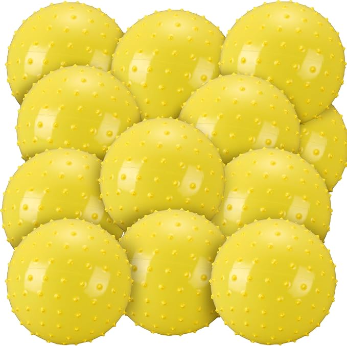 Bouncy Spiky Sensory Ball - Inflatable Massage Stress Fidget Toy Playground Balls for School Party Favors Outdoor Indoor