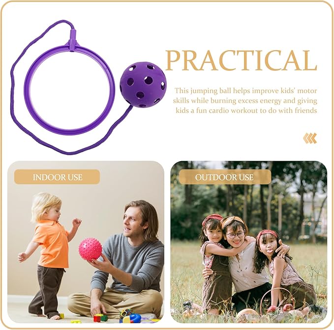 BESPORTBLE Ankle Skip Ball, Jump Ankle Ropes Skip and Jump Sports Swing for Girls Boys Gym Class Home Playground Exercising