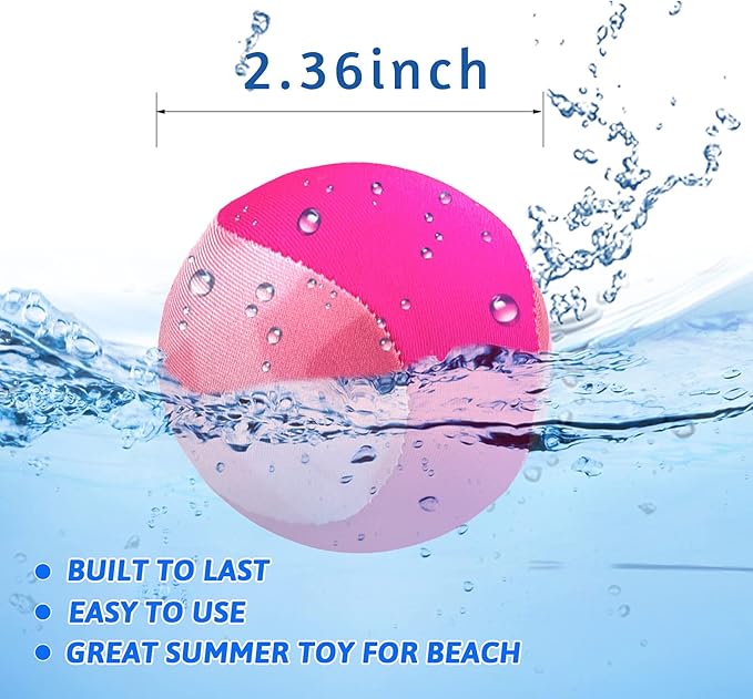 Water Skipping Ball Summer Beach Ball 2-Pack Water Bouncing Balls Grip Ball for Beach Swimming Pool River Lake
