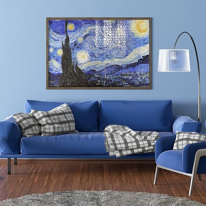 MaxRenard Game 1000 Pieces Jigsaw Puzzle For Adult Fine Art Collection Toy -The Starry Night- Homewall Decoration Christmas Gifts Happy New Year