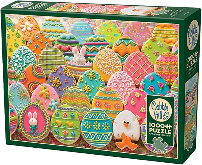 Cobble Hill 1000 Piece Puzzle - Easter Eggs - Sample Poster Included