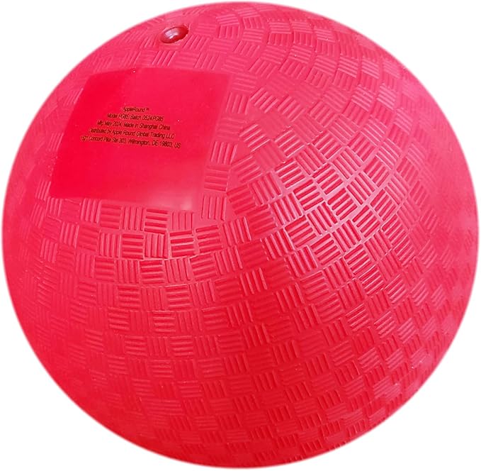 AppleRound 8.5-Inch Dodgeball Playground Balls (Pack of 2) with Pump - Official Size & Weight for Dodgeball, Handball, Kickball - for Kids, Camps, School PE, and Recreation - Blue and Red