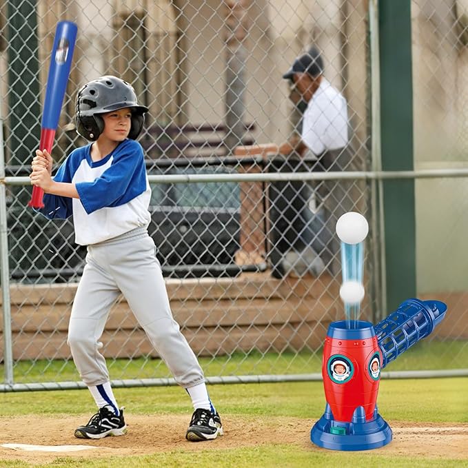 Baseball Set for Kids 5-8, Ball Set with Plastic Baseball Bat, Kids Pitching Machine, Sports & Outdoors Toys for Youth 3-5, Training Ball Gifts for Boys Girls 8-12