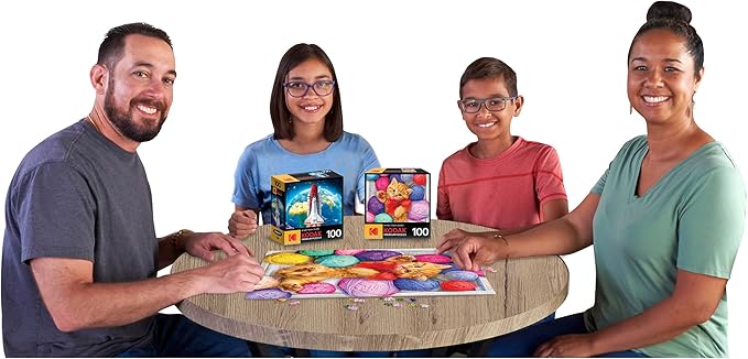 RoseArt - Kodak Premium - Cuddly Yarn Box - 100 Piece Jigsaw Puzzle for Adults