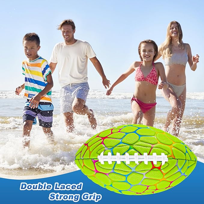 Jasonwell Pool Beach Water Football - Strong Grip Waterproof Football for All-Weather Play Pool Toys Beach Games Outdoor Sports Lake Toy Christmas Birthday Gifts for Kids Boys Teens Adults