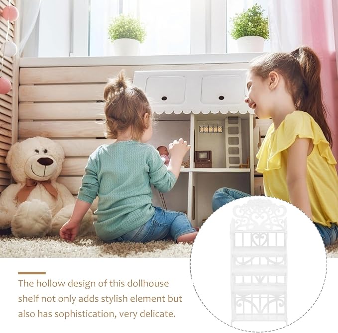 NUOBESTY Doll Shoes Rack Miniature Dollhouse Furniture for Girl Dolls Organizers Storage Accessories Playset