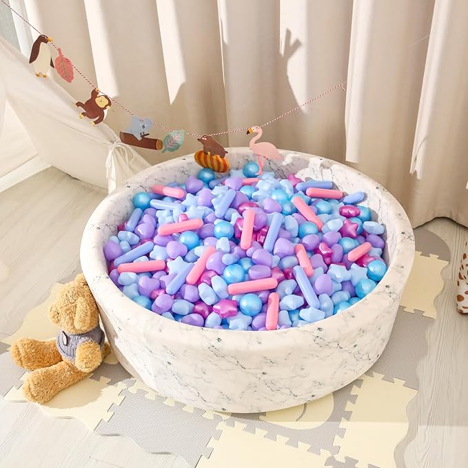 STARBOLO Ball Pit Balls for Kids -Pack of 150 200 500 Colorful Ball Pit Balls Crush Proof Plastic Toy Balls for Toddlers Ball Pit, Ball Pit Play Tent, Baby Pool Water Toys