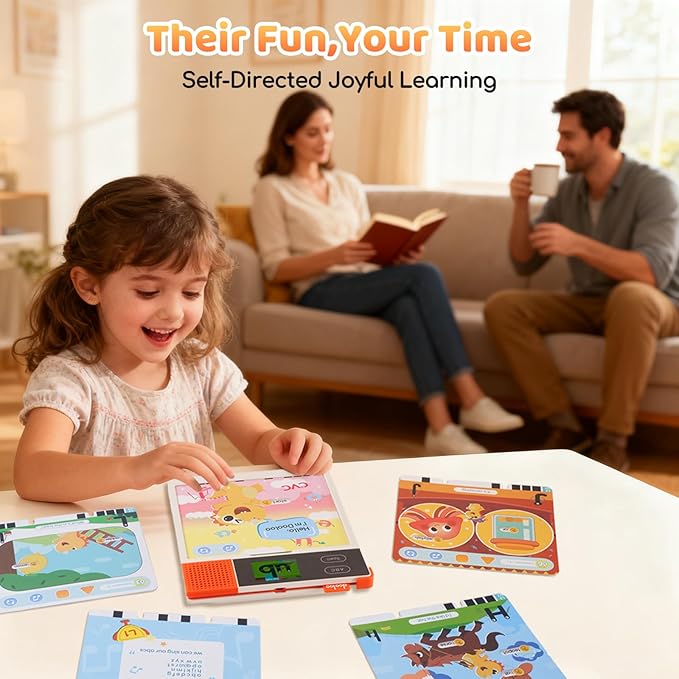 Learn to Read & Spell Phonics Pad, Interactive Electronic Learning Pad with 242 Sound Pages Card , Fun Learning Activities for Kids 3-10 Years Old