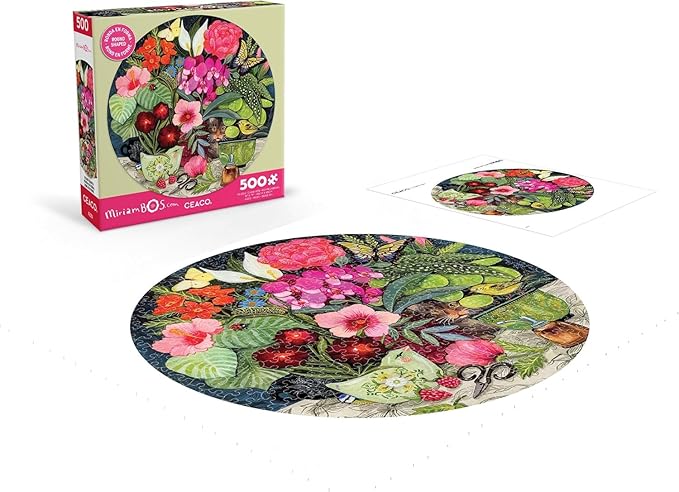 Ceaco - Miriam Bos - Patiently Waiting - 500 Piece Round Jigsaw Puzzle