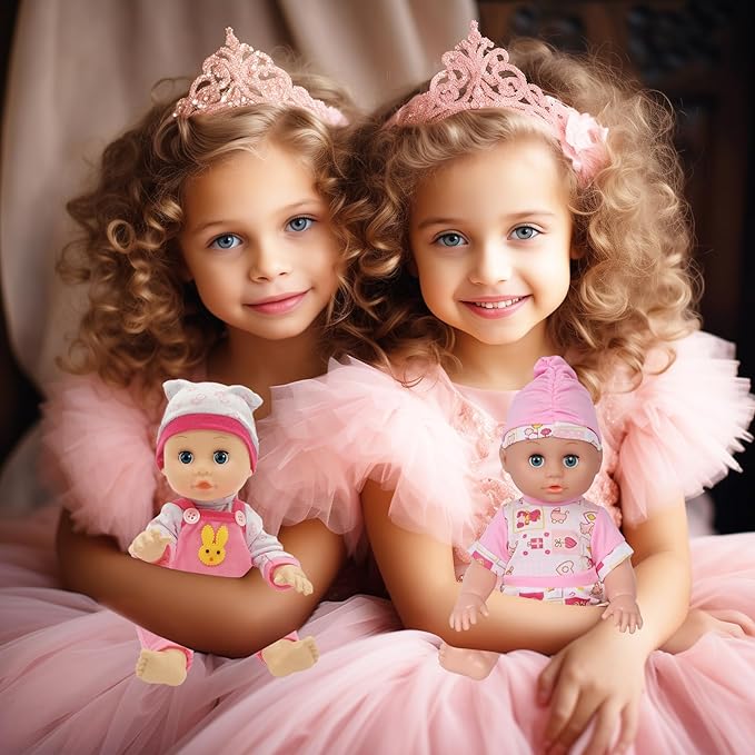 ARTST Doll Clothes,12 inch Baby Doll Clothes 6 Sets Include 5 Caps fit for 10 /11 /12 inch Baby