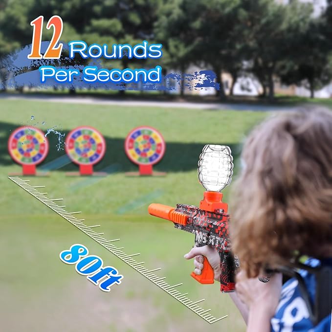 Splatter Blaster, Electric Auto Splatter Ball Toy, 10 Rs Per Seconds,50000+, 7.4V 500 mAh Rechargeable Batteries, Outdoor Activities Team Game Toy for Age 12+ Year Up