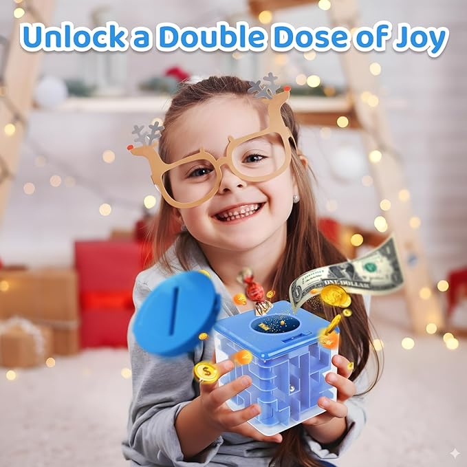 4 Packs Money Maze Puzzle Boxes, Money Gift Boxes for Cash Pop Up, Money Puzzle Box for Cash Gift Kids Adults