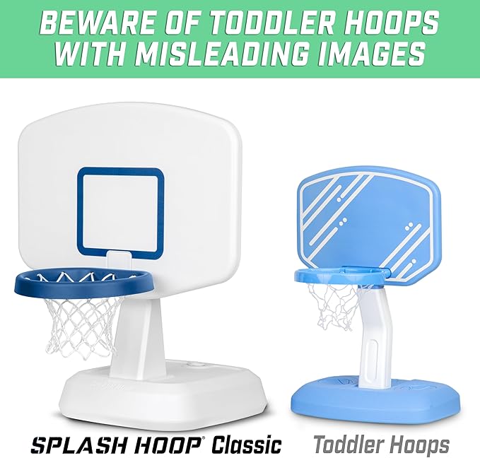 GoSports Splash Hoop Classic Swimming Pool Basketball Game - White