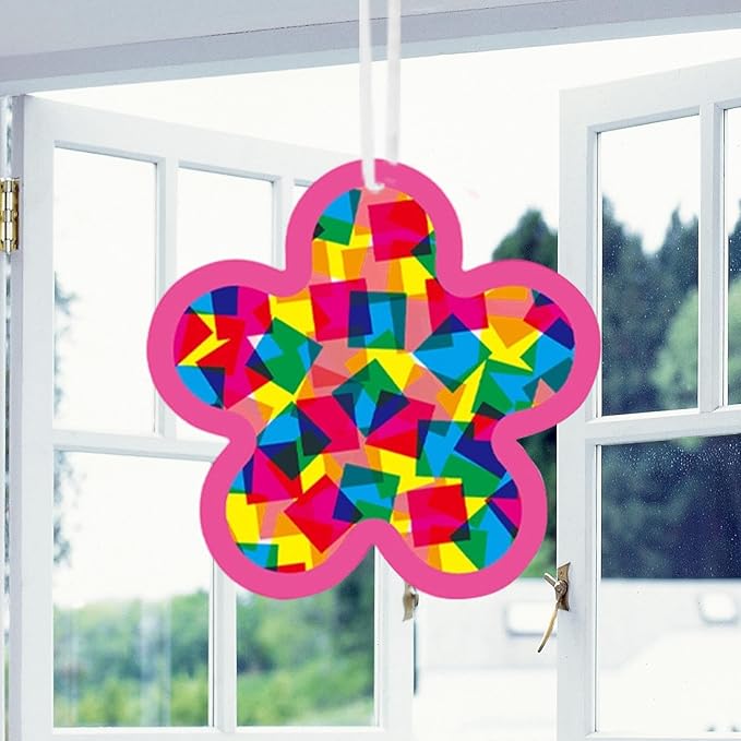 Drawing Paper Activity Craft Supplies, Paper Ornament Art Set, Colorful Sheets for Boys Girls, Premium Material with Smooth Texture, DIY Craft Kit with Creative Design Options, Home Glass Window
