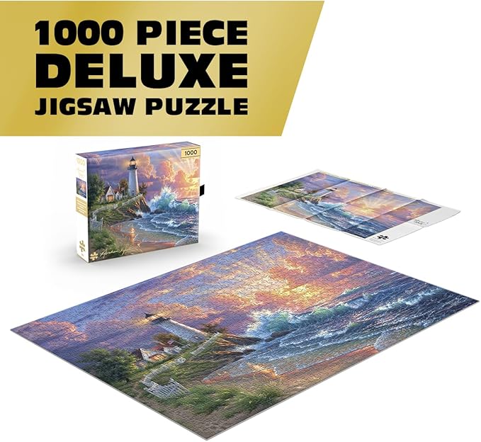 Buffalo Games – Light of Hope – Abraham Hunter - 1000 Piece Jigsaw Puzzle - Premium Gold Collection Giftable Puzzle for Adults – Precision-Cut Pieces