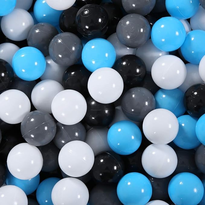 STARBOLO Ball Pit Balls for Toddlers Pack of 100 200 500 - BPA&Phthalate Free Non-Toxic Crush Proof Soft Plastic Balls for 1-5Years Old Toddlers Girl Kids Birthday Pool Playpen Tent Party