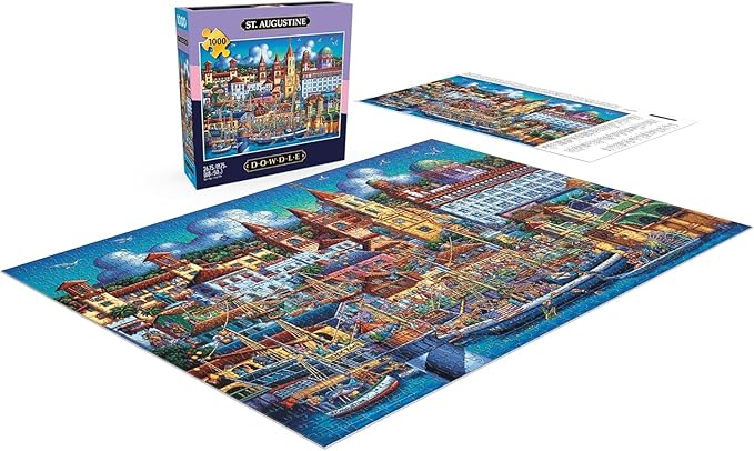 Buffalo Games - Eric Dowdle - St. Augustine - 1000 Piece Jigsaw Puzzle for Adults -Challenging Puzzle Perfect for Game Nights - Finished Size is 26.75 x 19.75