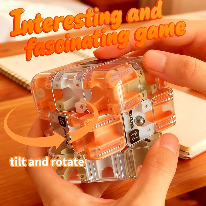 Large Labyrinth 3D Puzzles Maze Cube - Engaging Brain Teaser - 3D Maze Ball, Rubik Race Game, Improve Spatial Recognition, Relieve Stress Toy Gifts for Easter