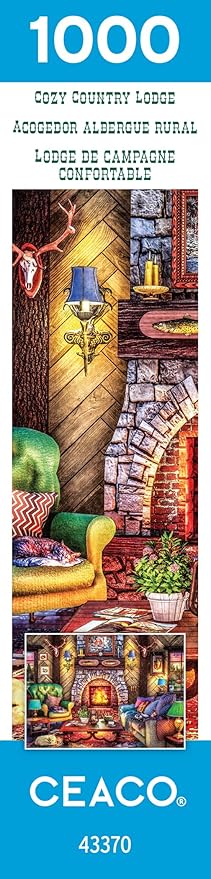 Ceaco - Dominic Davison - Cozy Country Lodge - 1000 Piece Jigsaw Puzzle for Adults - Challenging Puzzle Perfect for Game Nights - Finished Size is 26.5 x 19