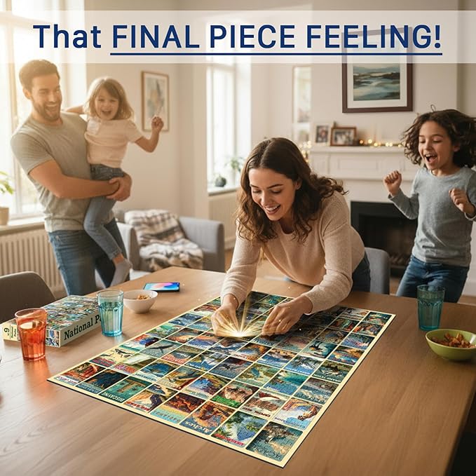National Parks (#9) – 1000 Piece Jigsaw Puzzle for Adults | Premium European Blue Board | Satin Low-Glare Finish | Ribbon Cut | Bonus Poster | Display-Worthy Box | Printed in USA | Final Piece Puzzles